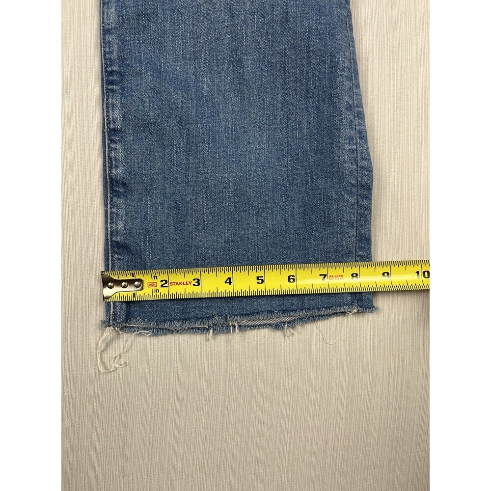American Eagle Kick Boot Crop Jeans 6 SHORT Stretch Denim Raw Hem - Picture 13 of 13